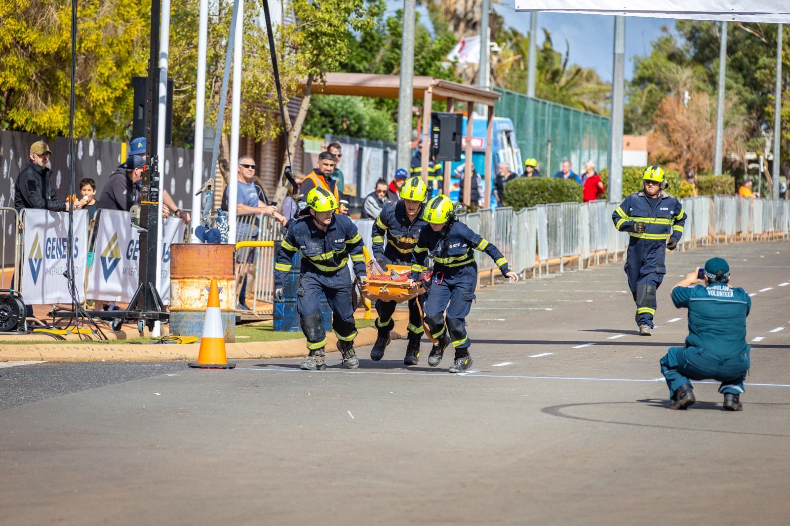 Lyon Momple competing in an Emergency Response Team challenge